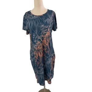 Columbia PFG Dress Short Sleeve w Pockets Floral Tropical Print Athletic
